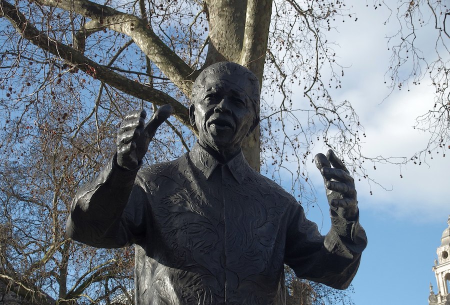 The statue of Nelson Mandela in Parliament Square. Date 21 February 2015, 15:07 Source IMGP3139 Author Matt Buck from London, United Kingdom