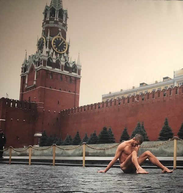 Petr Pavlensky "Fixation" in 2013 