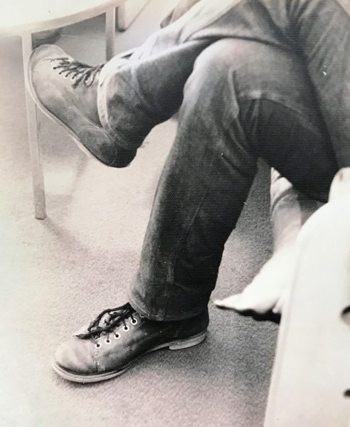 Vito Acconci's Feet 1977 Photo Carol Starr © all rights reserved