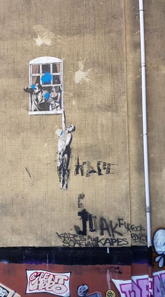 Banksy 'Well Hung Lover' Vandalised 