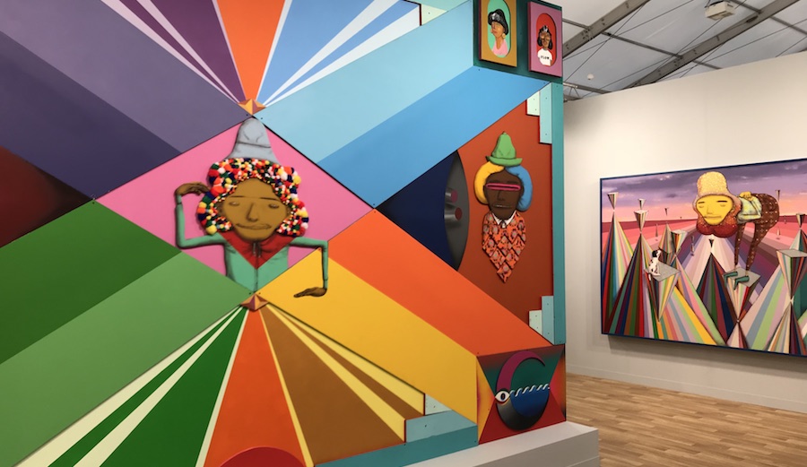 Lehmann Maupin New York presents mind bogglingly bright canvases by Osgeneos