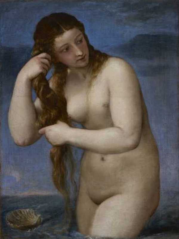 “Venus Rising from the Sea” (Venus Anadyomene), c. 1520,