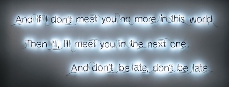 Cerith Wyn Evans (b. 1958), And if I don’t meet you no more..., executed in 2006. Sold for £68,750 on 14 March 2019 at Christie’s in London