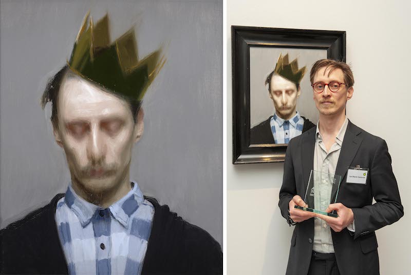  The Crown by Carl-Martin Sandvold, 2019 © Carl-Martin Sandvold; Second Prize Winner Carl-Martin Sandvold with his portrait The Crown. Photograph by Jorge Herrera 