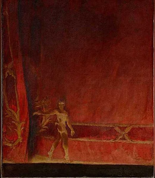 Vaslav Nijinsky taking a curtain call after a performance of ‘L’Après-midi d’un faune’.