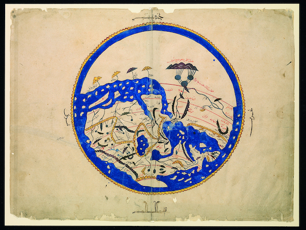 Image: Al Idrisi's world map, Bodleian Libraries, University of Oxford.
