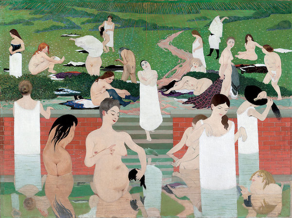 Félix Vallotton, Bathing on a Summer Evening (Le Bain au soir d’été) (detail), 1892-93.
