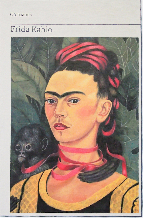 Hugh Mendes 'Obituary: Frida Kahlo', 2019 Oil on linen 40x30cm