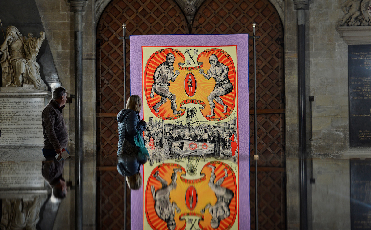 Salisbury Cathedral Grayson Perry’s Death of a Working Hero