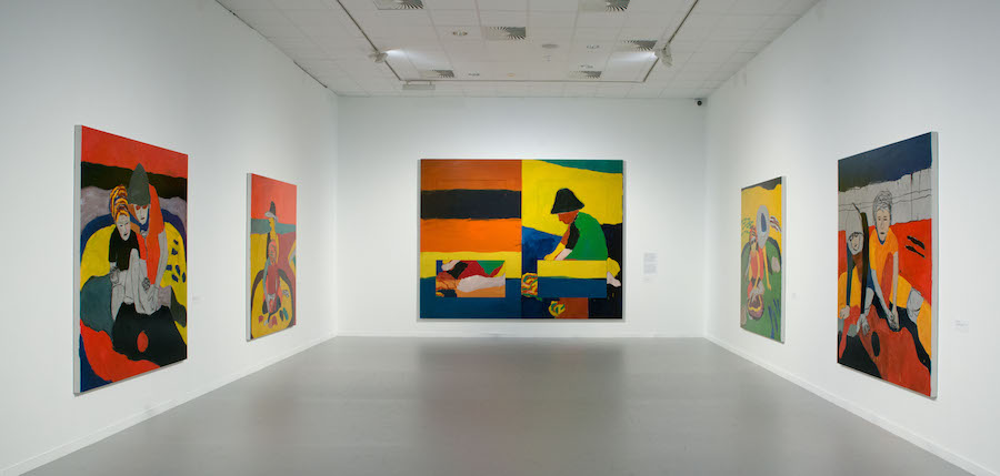 Installation view of the gallery titled “Figure Abstract and Vice Versa” at “Sean Scully: Passenger—A Retrospective”. Courtesy of the artist and the Museum of Fine Arts—Hungarian National Gallery, Budapest, Hungary. Photograph by Vince Soltész.