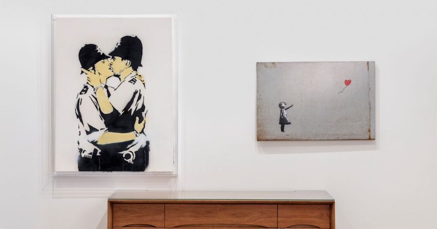 Sotheby's Auctions Three Works by Banksy From the Robbie Williams Collection 