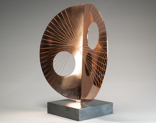 Dame Barbara Hepworth Numbered 7⁄9 Polished bronze and string, on a slate base Height: 18 7⁄8" (47.9 cm) excluding base Conceived and cast in 1969.