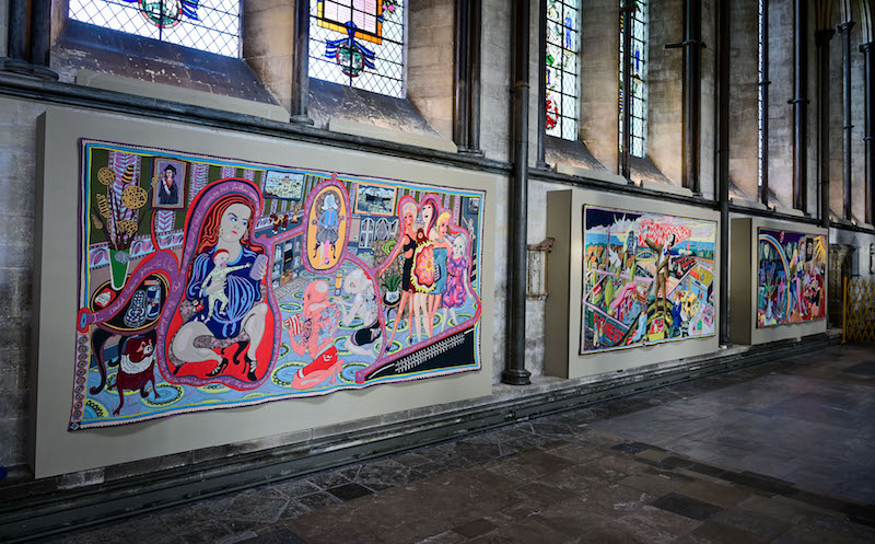 Installation view. 'The Vanity of Small Differences', Salisbury Cathedral. Photo Credit: Finnbarr Webster.