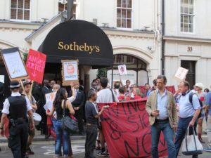 Sotheby’s Protesters