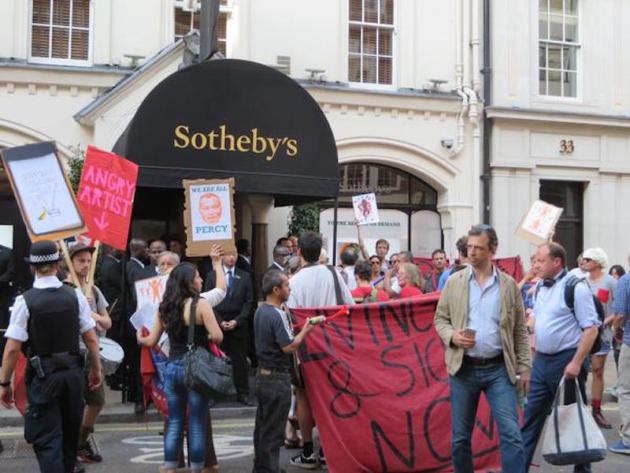 Sotheby’s Protesters