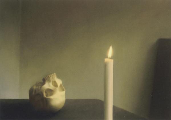Gerhard Richter skull with candle