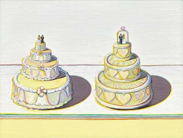 Two Wedding Cakes 2015 Oil on wood panel
