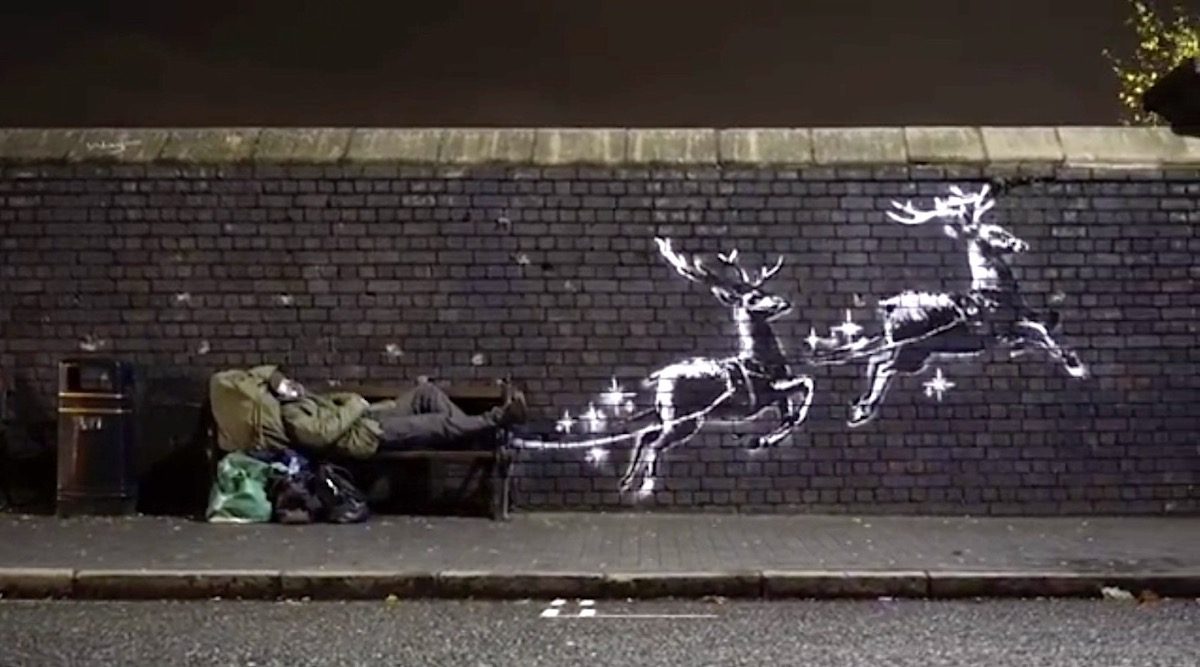 Banksy Christmas Mural