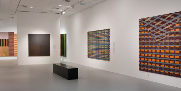Installation view of the gallery titled “Supergrids” at “Sean Scully: Passenger—A Retrospective”. Courtesy of the artist and the Museum of Fine Arts—Hungarian National Gallery, Budapest, Hungary. Photograph by Vince Soltész.