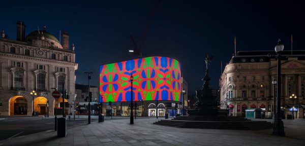 AA Bronson and General Idea Launch VideoVirus For World AIDS Day In Piccadilly Circus