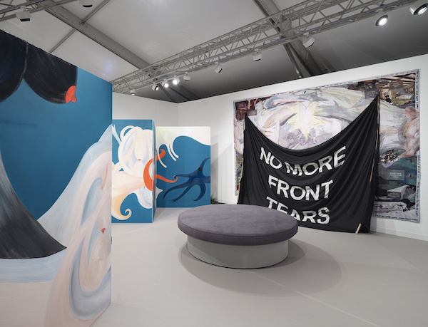 Laure Prouvost, I wish you could see my face, 2020, Tapestry, 300 x 400 cm, 118 1/8 x 157 1/2 in, © Laure Prouvost, Courtesy Lisson Gallery 