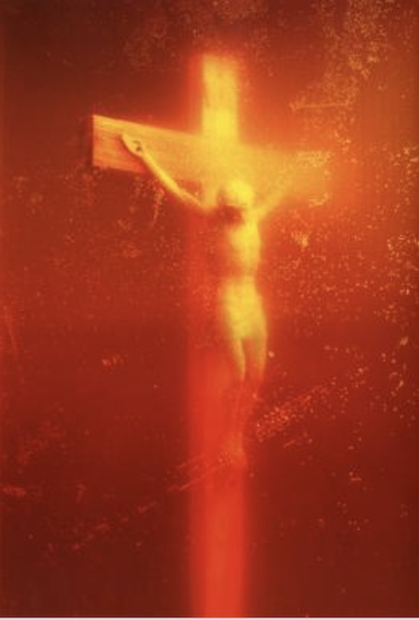 Andres Serrano (b. 1950), Piss Christ (Original), executed in 2022 and minted on 13 November 2022 (still). Single-channel video accompanied by a non-fungible token. Estimate: 25-30 ETH. Offered in Next Wave: The Miami Edit from 30 November-7 December on Christie's 3.0