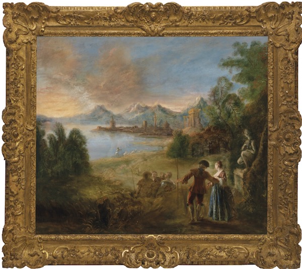 ANTOINE WATTEAU (VALENCIENNES 1684-1721 NOGENTE-SUR-MARNE)Le Pèlerinage a l’Ile de Cythère oil on canvas 38 1/8 x 45 5/8 in. (97 x 116 cm.) $2,500,000-3,500,000