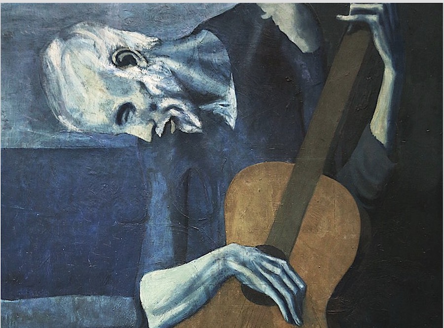 Pablo Picasso Detail The Old Guitarist (1903–1904)