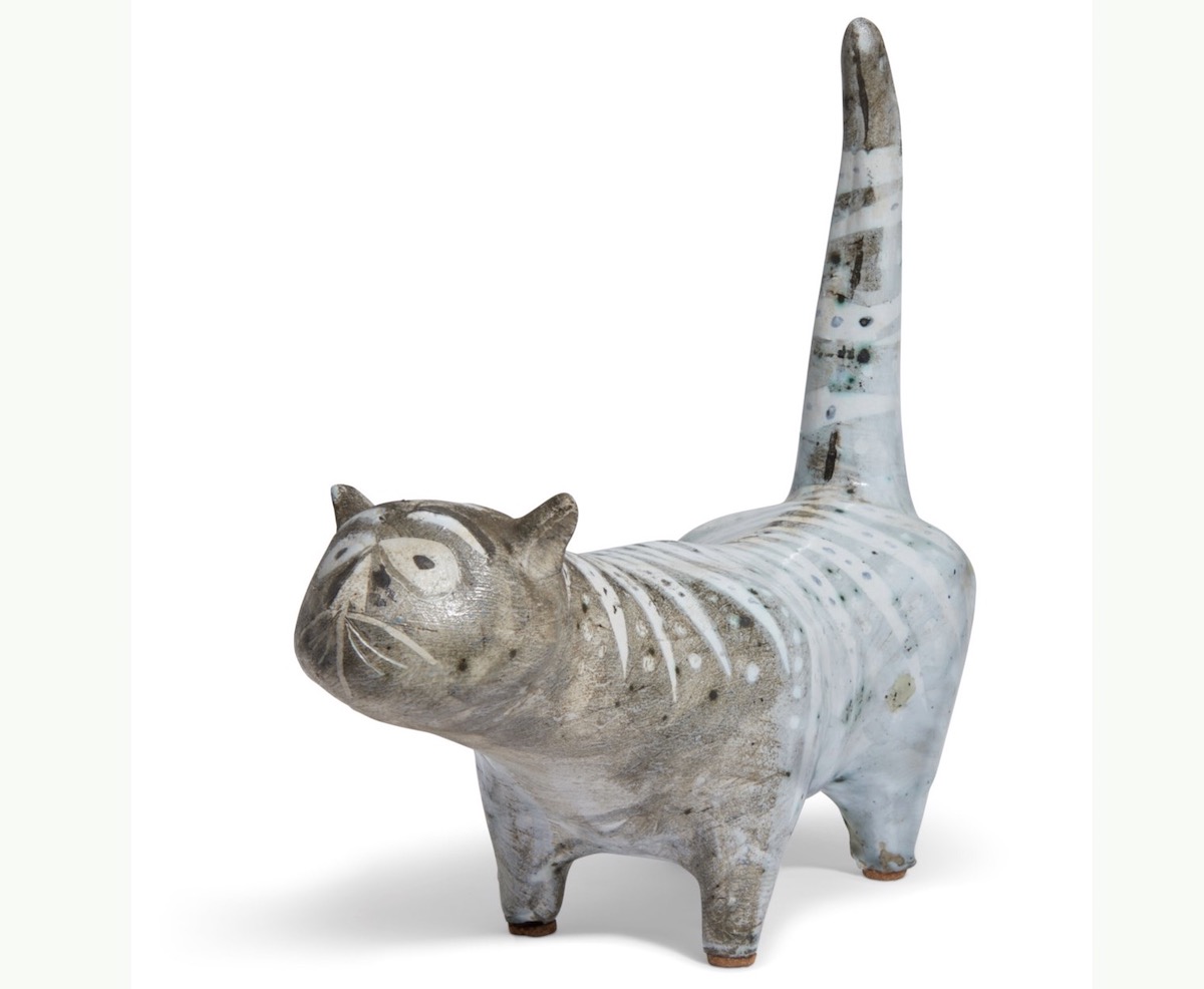 David Hockney Ceramic Cat sculpture