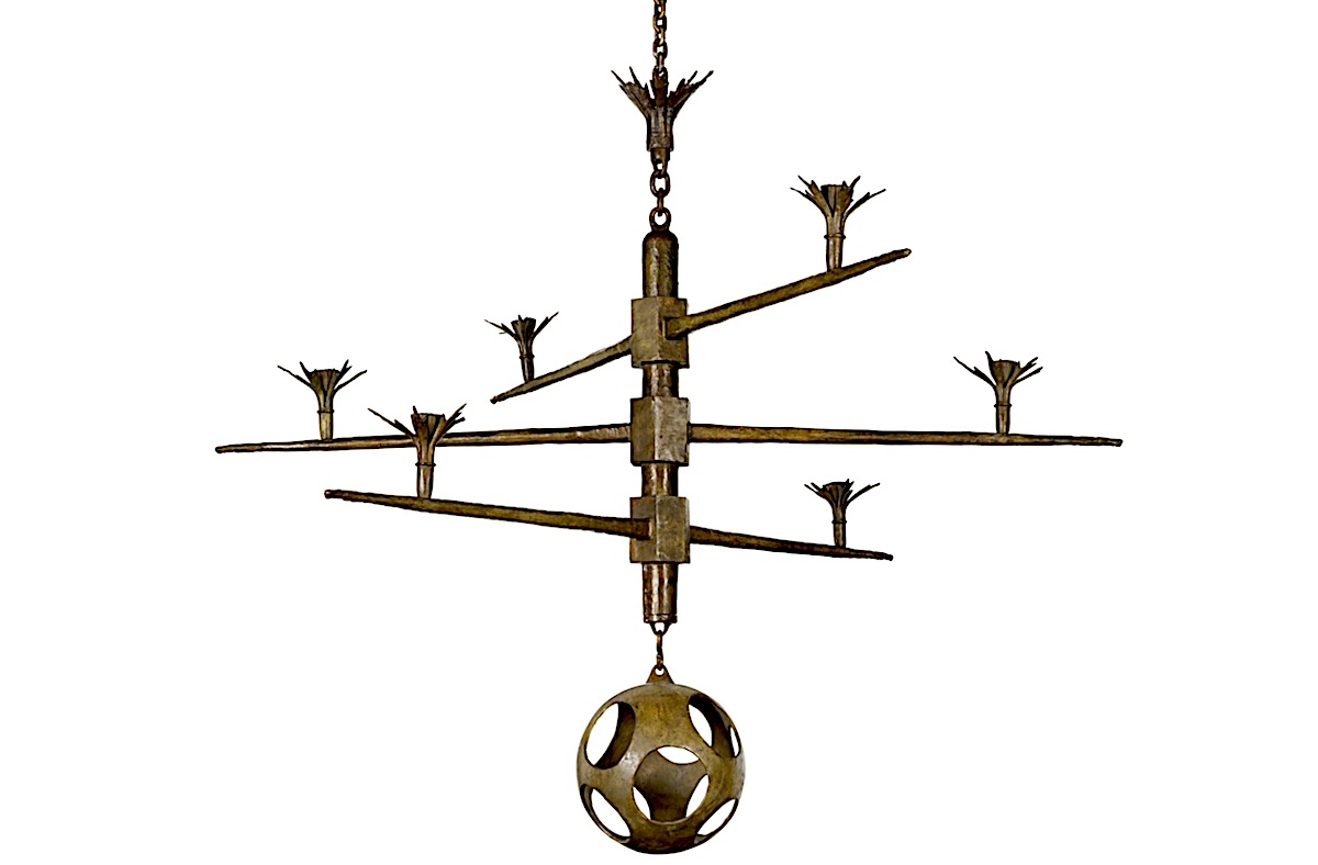 Giacometti Bronze Chandelier Export Bar Placed By DCMS