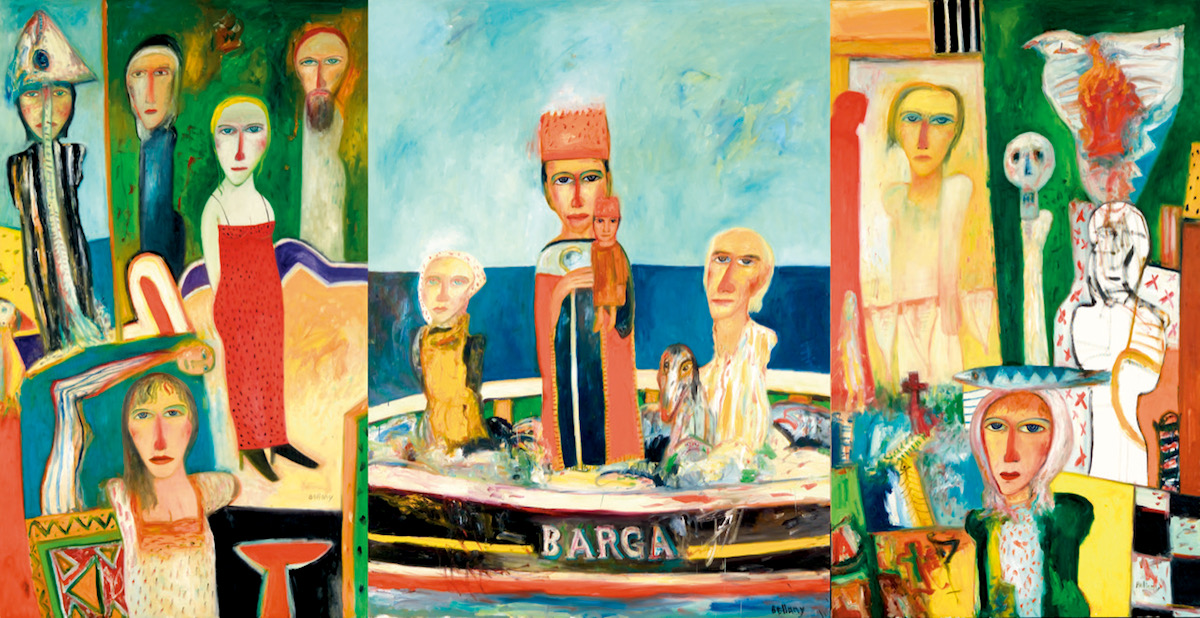 John Bellany HOMAGE-TO-BARGA-2003-TRYPTICH