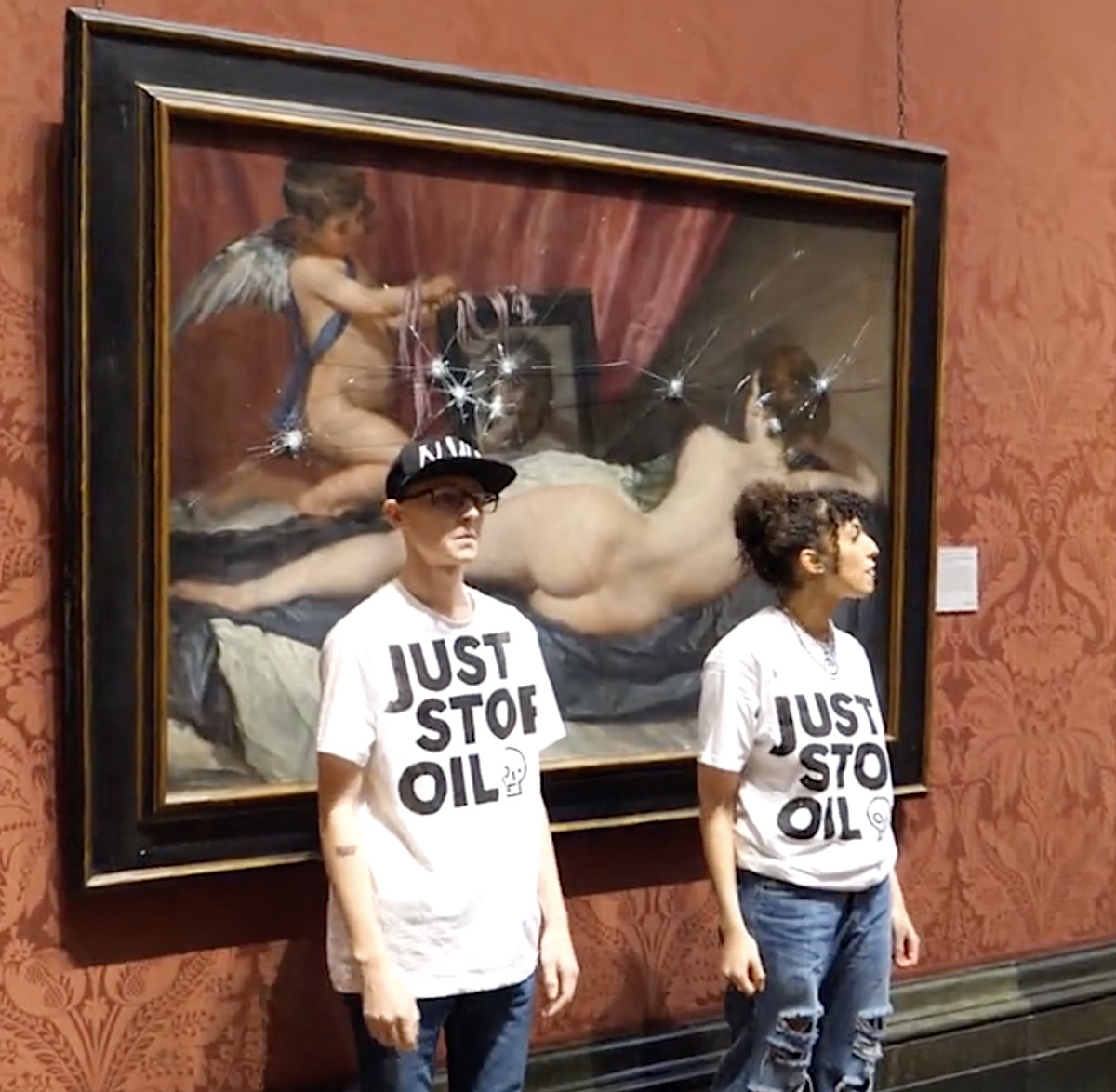 Just Stop Oil Activists Smash Glass On Velázquez's Rokeby Venus