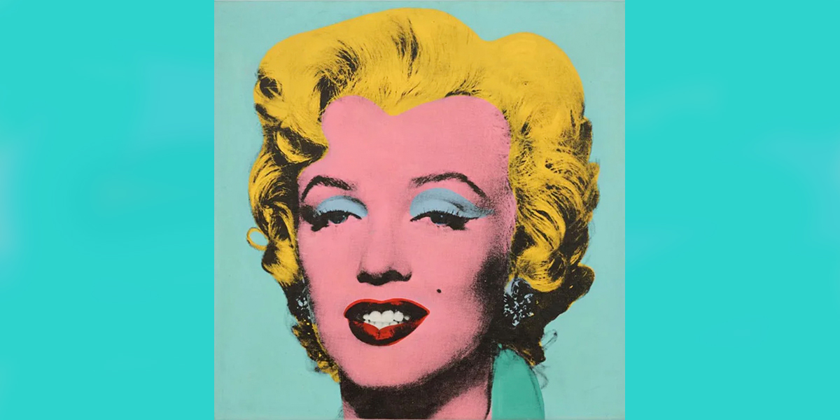 An iconic 1964 silk-screen portrait of Marilyn Monroe by Andy Warhol
