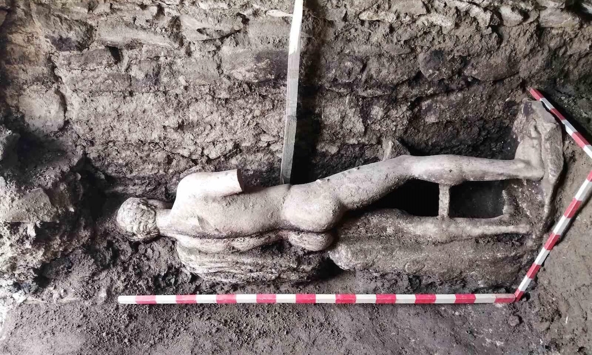 Statue of Hermes Unearthed in Ancient Roman Sewer