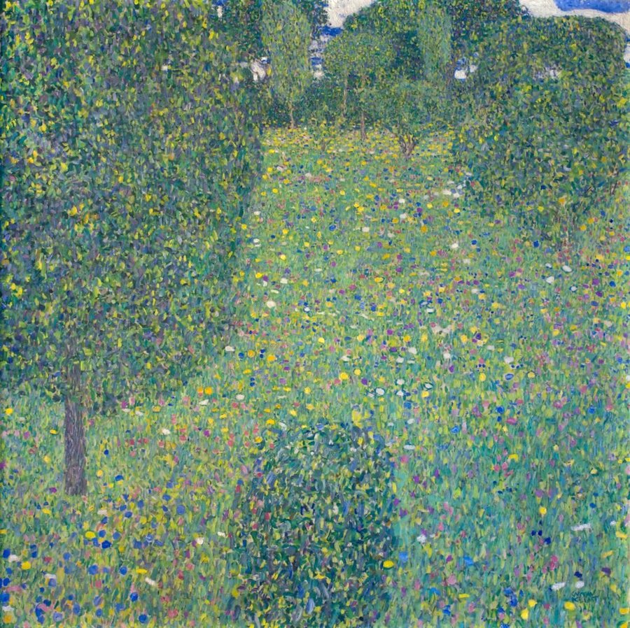 Gustav Klimt's Blumenwiese (Blooming Meadow) is estimated at in excess of $80 million. Courtesy Sotheby's
