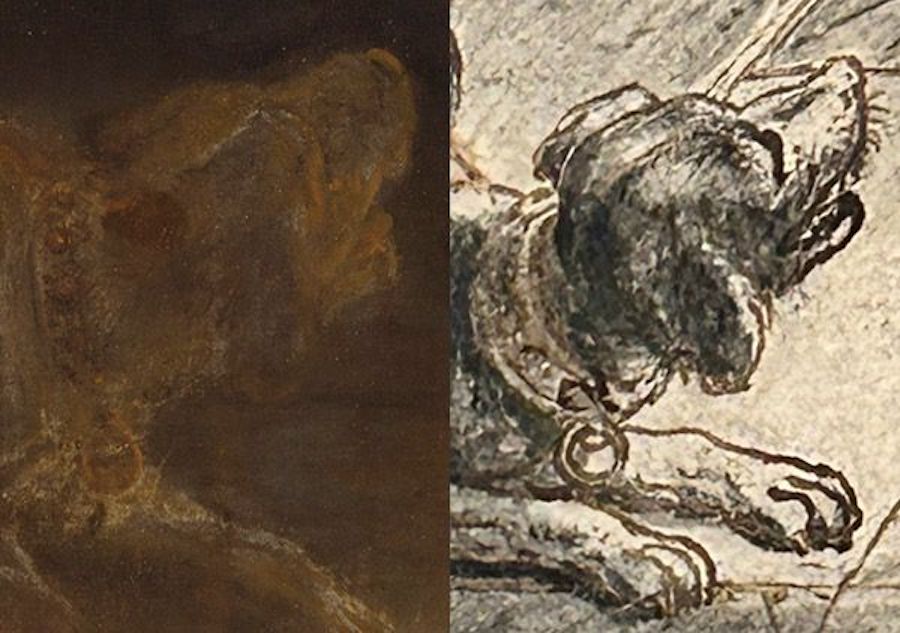 Original Drawing Behind Rembrandt’s Dog In The Night Watch Found