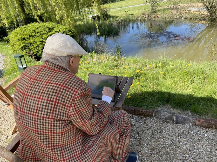 A Year in Normandie (detail), 2020-2021, composite iPad painting © David Hockney
