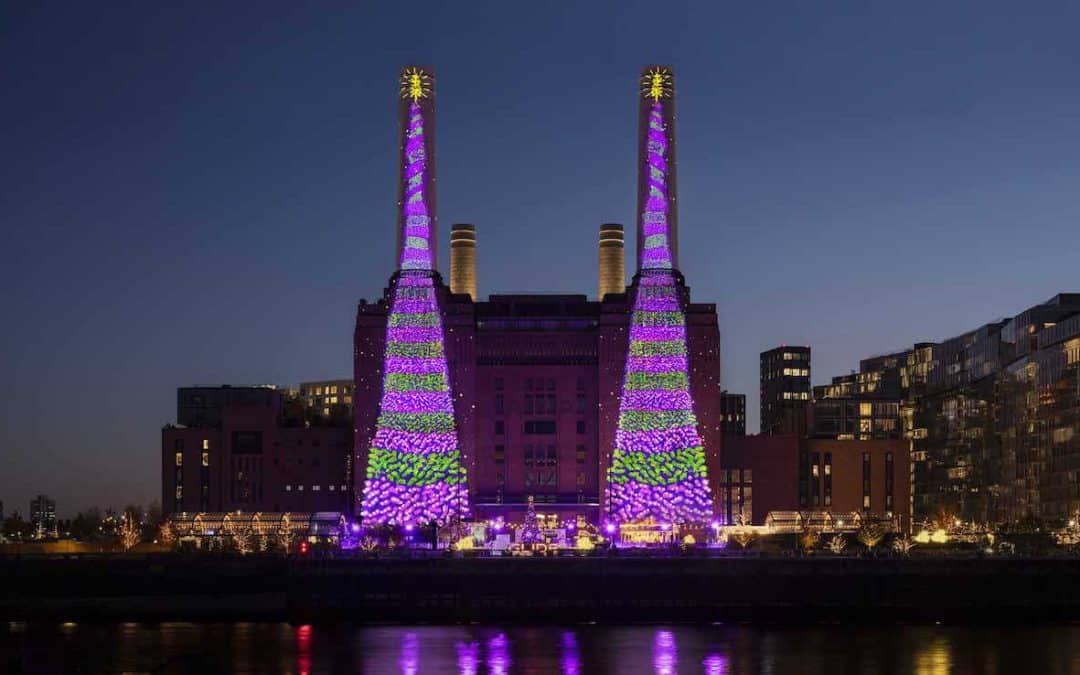 David Hockney iPad Art Illuminates Battersea Power Station For The Holidays