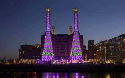 David Hockney iPad Art Illuminates Battersea Power Station For The Holidays