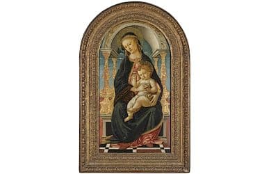 Botticelli Masterpiece: Virgin and Child Enthroned Faces UK Export Bar