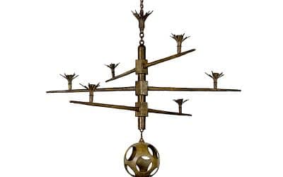 Giacometti Bronze Chandelier Export Bar Placed By DCMS