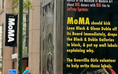 Guerrilla Girls Call For MoMa Chairman Leon Black To Resign –  Goldsmiths Move Towards Industrial Action – Angelina Jolie Auctions £3m Winston Churchill Painting
