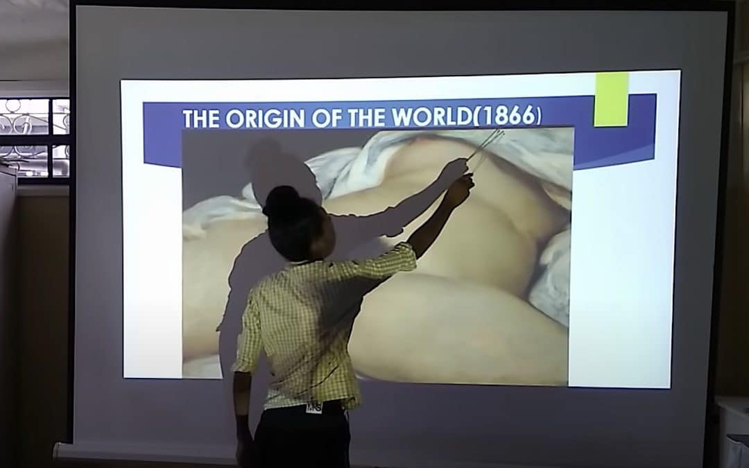 Art Protesters Deface Gustave Courbet’s Origin of the World At Centre Pompidou-Metz