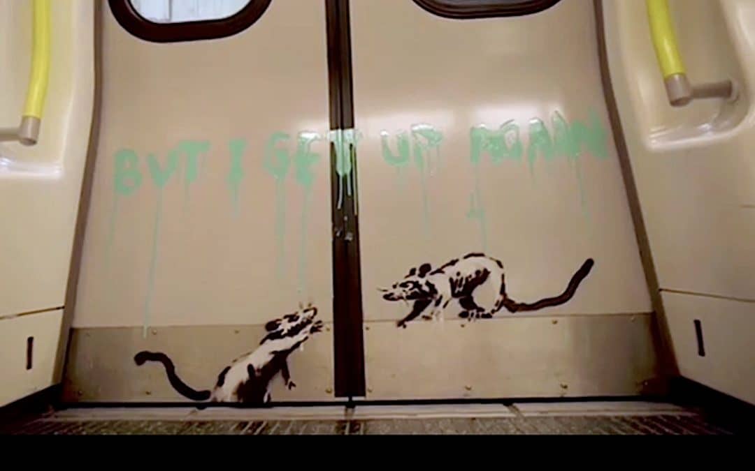 Banksy’s New COVID Rats Alert Underground Passengers