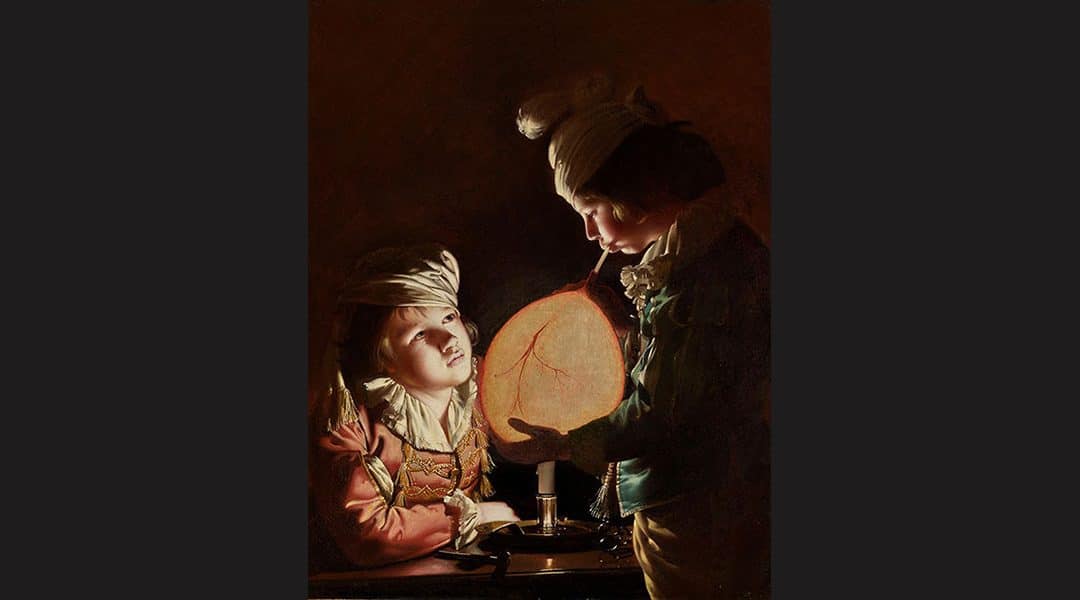 Export Ban For Joseph Wright Of Derby Two Boys With A Bladder 