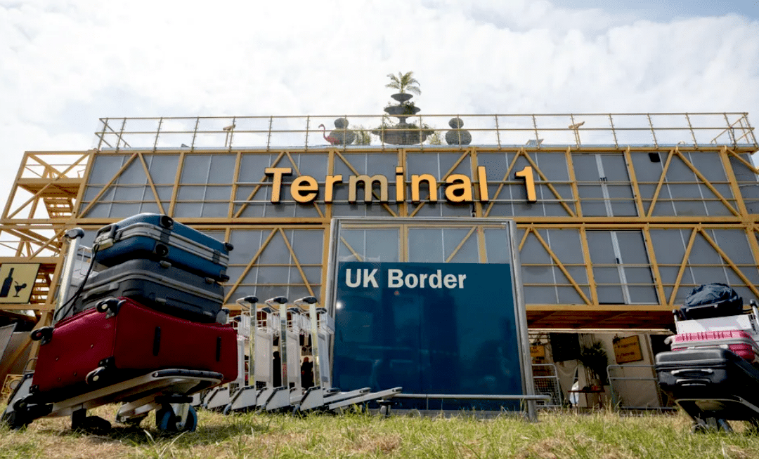 Mark Wallinger: Terminal 1 Installation At Glastonbury Confronts Border-State