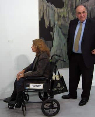 Tracey Emin In wheelchair Frieze 2010