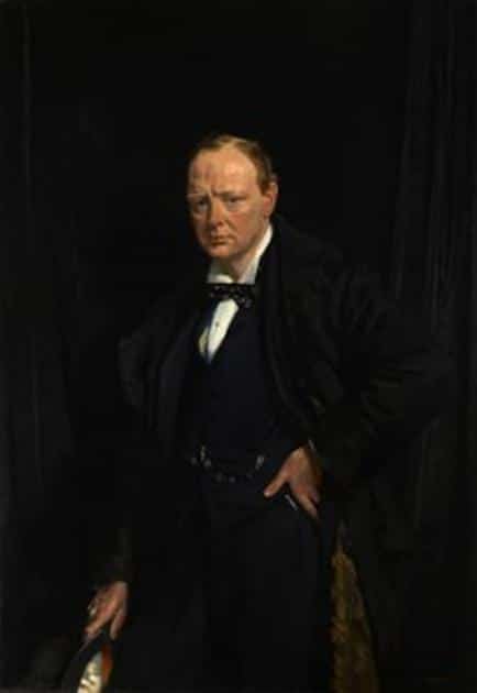 WINSTON CHURCHILL PORTRAIT AT HIS DARKEST HOUR NEW NPG LOAN