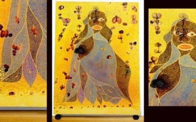 Chris Ofili Holy Virgin Mary Elephant Dung Painting To Be  Auctioned