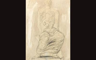 Henry Moore: Unknown Drawing Offered At Bonhams Modern British Art Sale